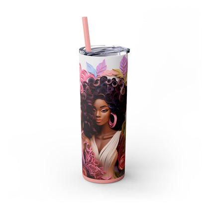 3D Melanin Beauty Tumbler – 20oz Black Girl Cup
