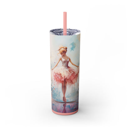 3D Ballet Tutu 20 oz Skinny Insulated Tumbler – Gift for Her
