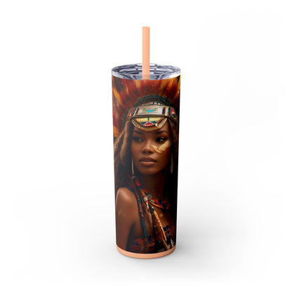 Tribal Melanin Queen – 20 oz Skinny Steel Tumbler