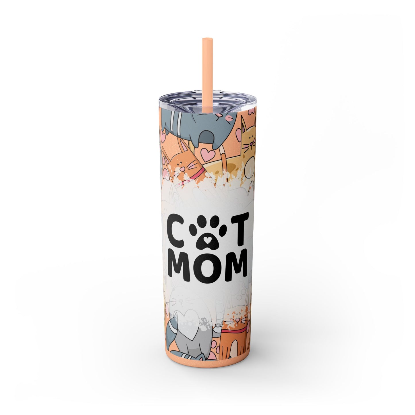 Purrfect Cat Mom 20 oz Tumbler – Adorable Cat Design for Everyday Use