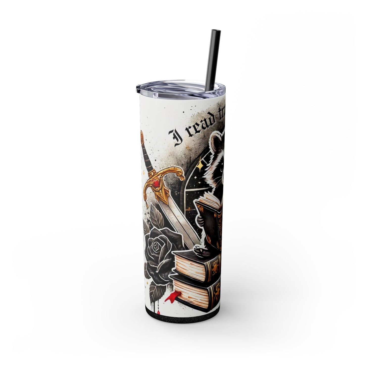 Funny Raccoon Book Lover 20 oz Tumbler – Smut Reader Gift - Sippincity