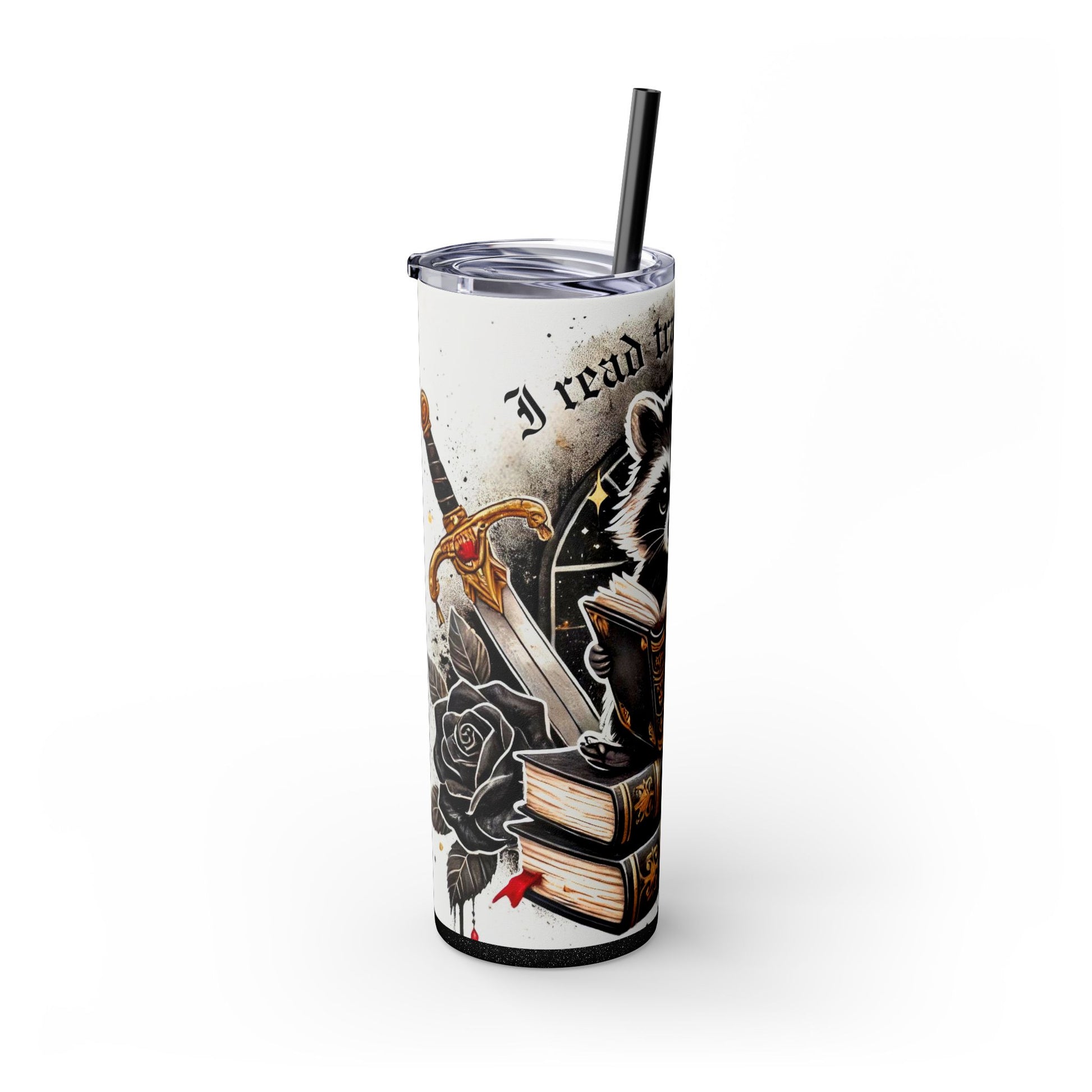 Funny Raccoon Book Lover 20 oz Tumbler – Smut Reader Gift - Sippincity