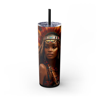 Tribal Melanin Queen – 20 oz Skinny Steel Tumbler