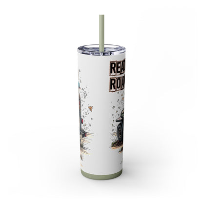 Reading & Roaming Adventure Tumbler – 20oz Skinny Book Lover Cup