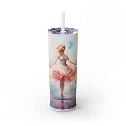 3D Ballet Tutu 20 oz Skinny Insulated Tumbler – Gift for Her