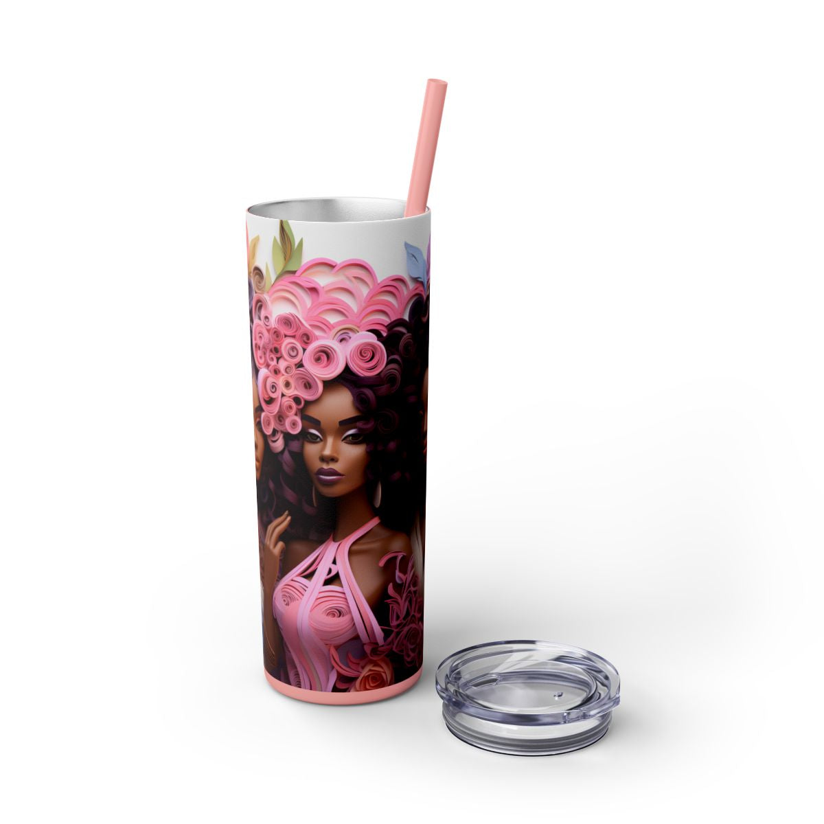 3D Melanin Beauty Tumbler – 20oz Black Girl Cup