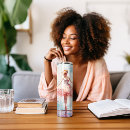 3D Ballet Tutu 20 oz Skinny Insulated Tumbler – Gift for Her