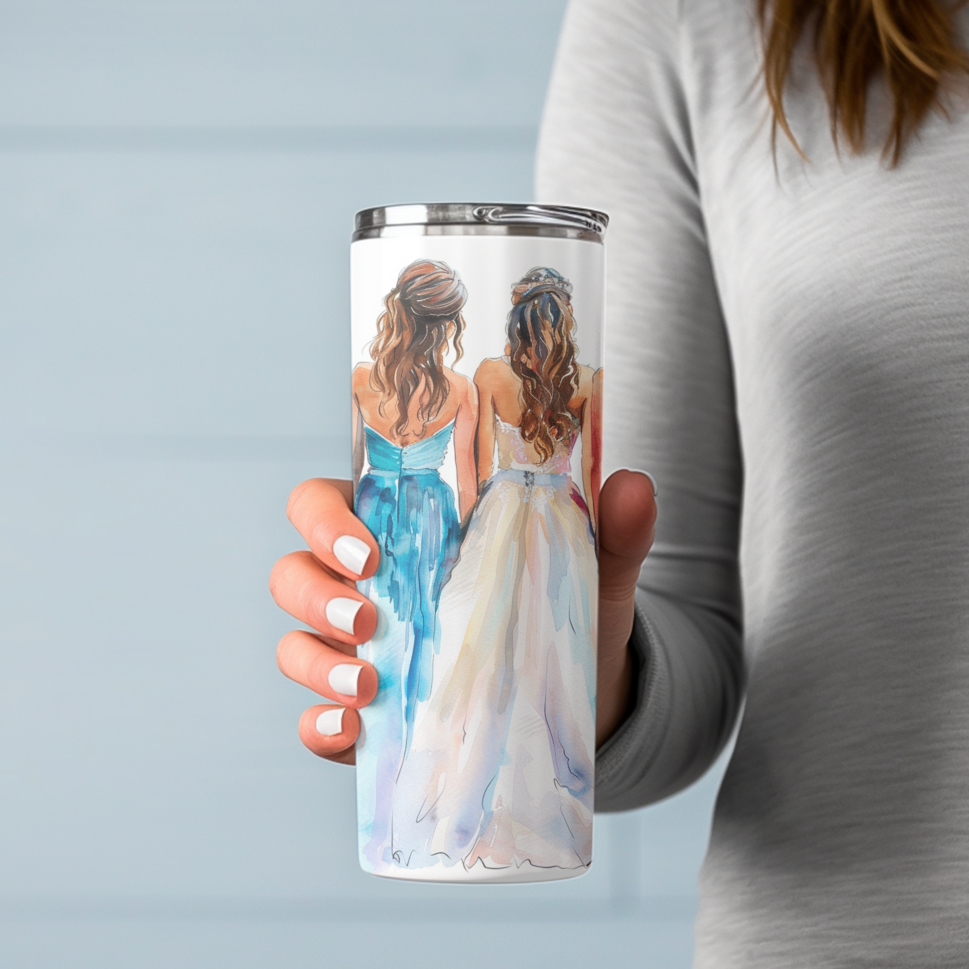 Elegant Bride Tumbler – Watercolor Wedding Gift for Future Mrs. - Sippincity
