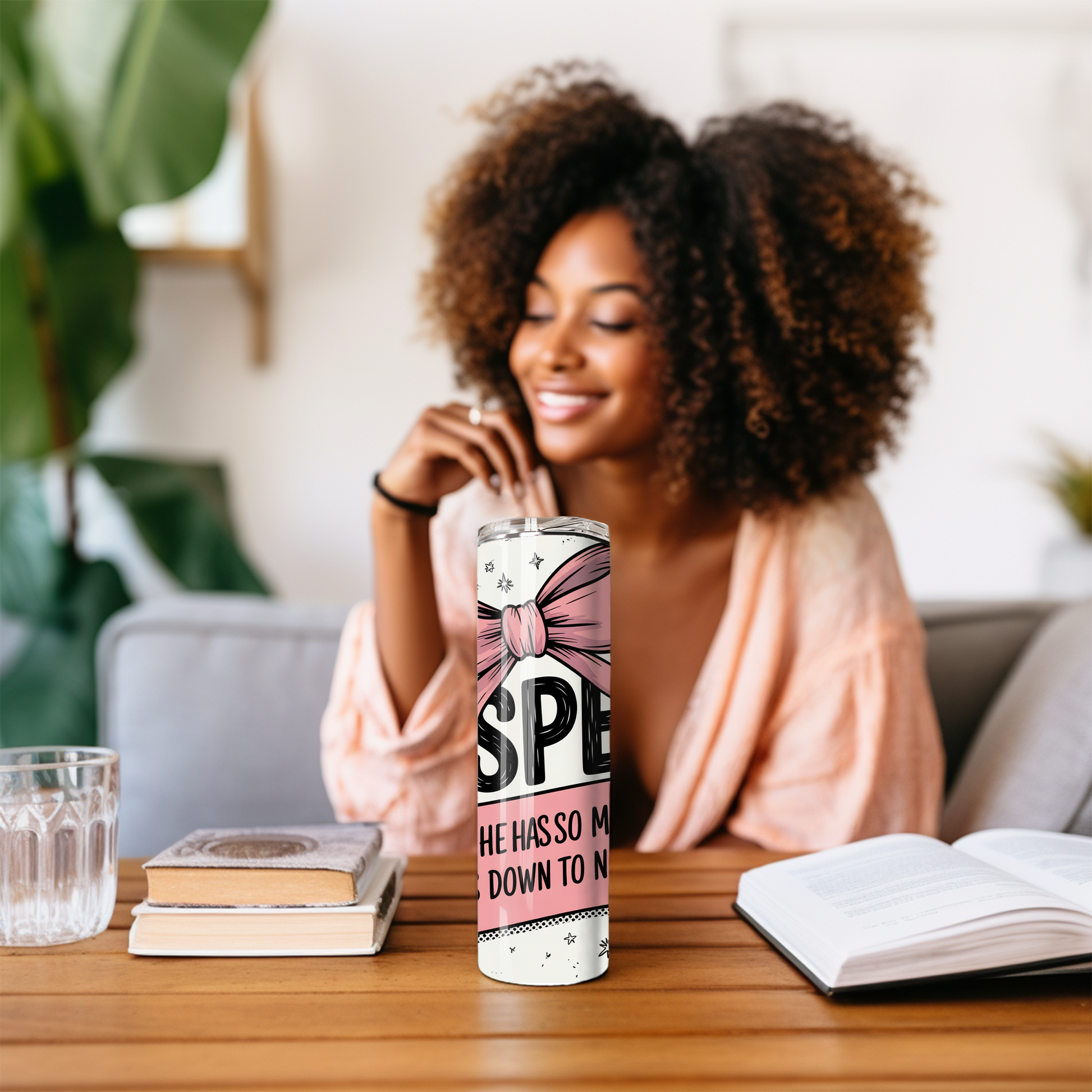 Reusable stainless steel cup with humorous saying, great gift for moms and besties