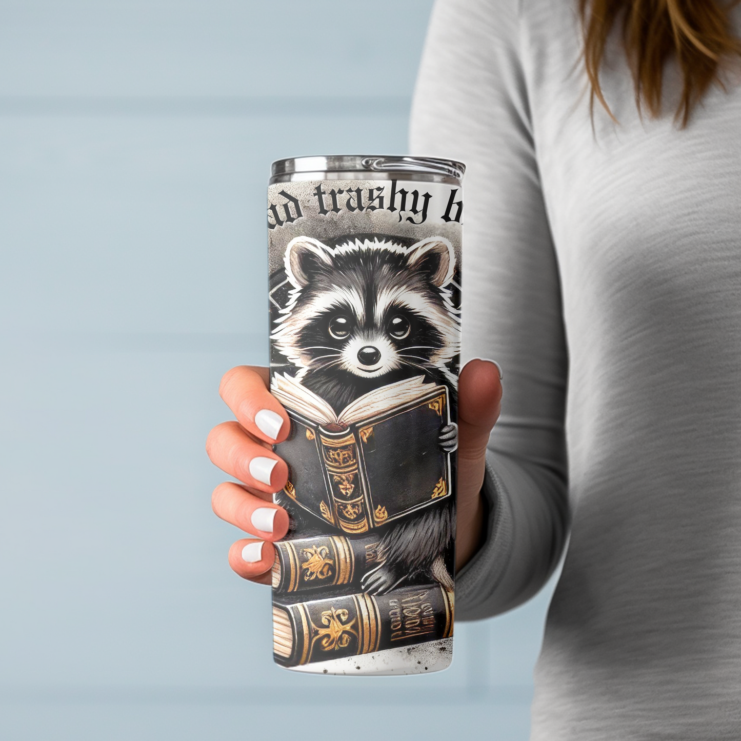 Funny Raccoon Book Lover 20 oz Tumbler – Smut Reader Gift - Sippincity