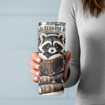 Funny Raccoon Book Lover 20 oz Tumbler – Smut Reader Gift - Sippincity