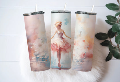 3D Ballet Tutu 20 oz Skinny Insulated Tumbler – Gift for Her