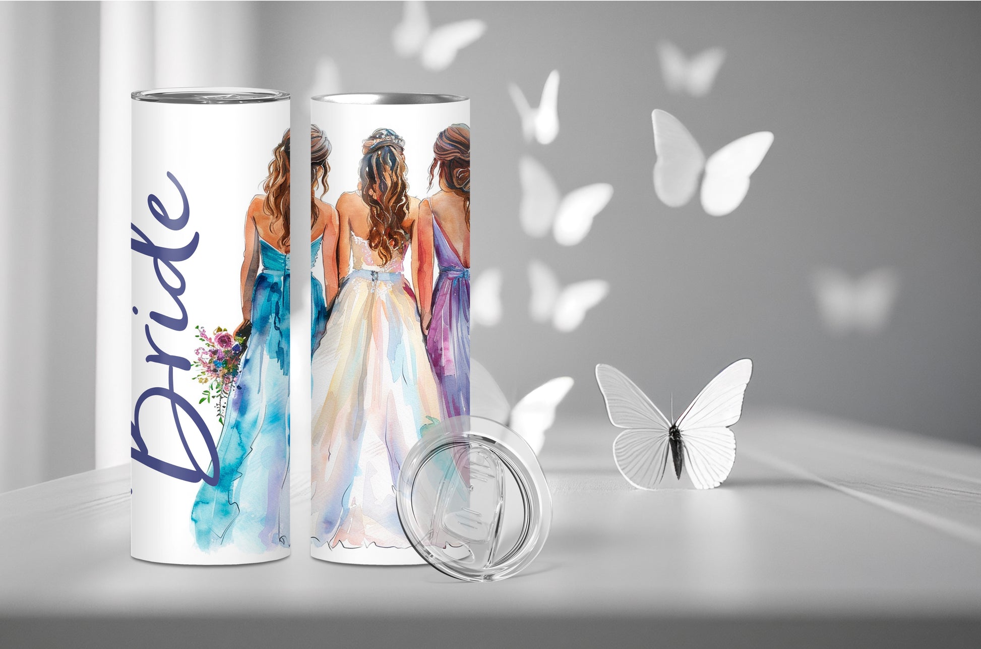 Elegant Bride Tumbler – Watercolor Wedding Gift for Future Mrs. - Sippincity