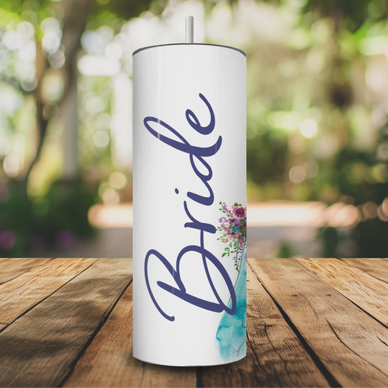 Elegant Bride Tumbler for Wedding Day – Watercolor Design for Future Mrs.-bride video