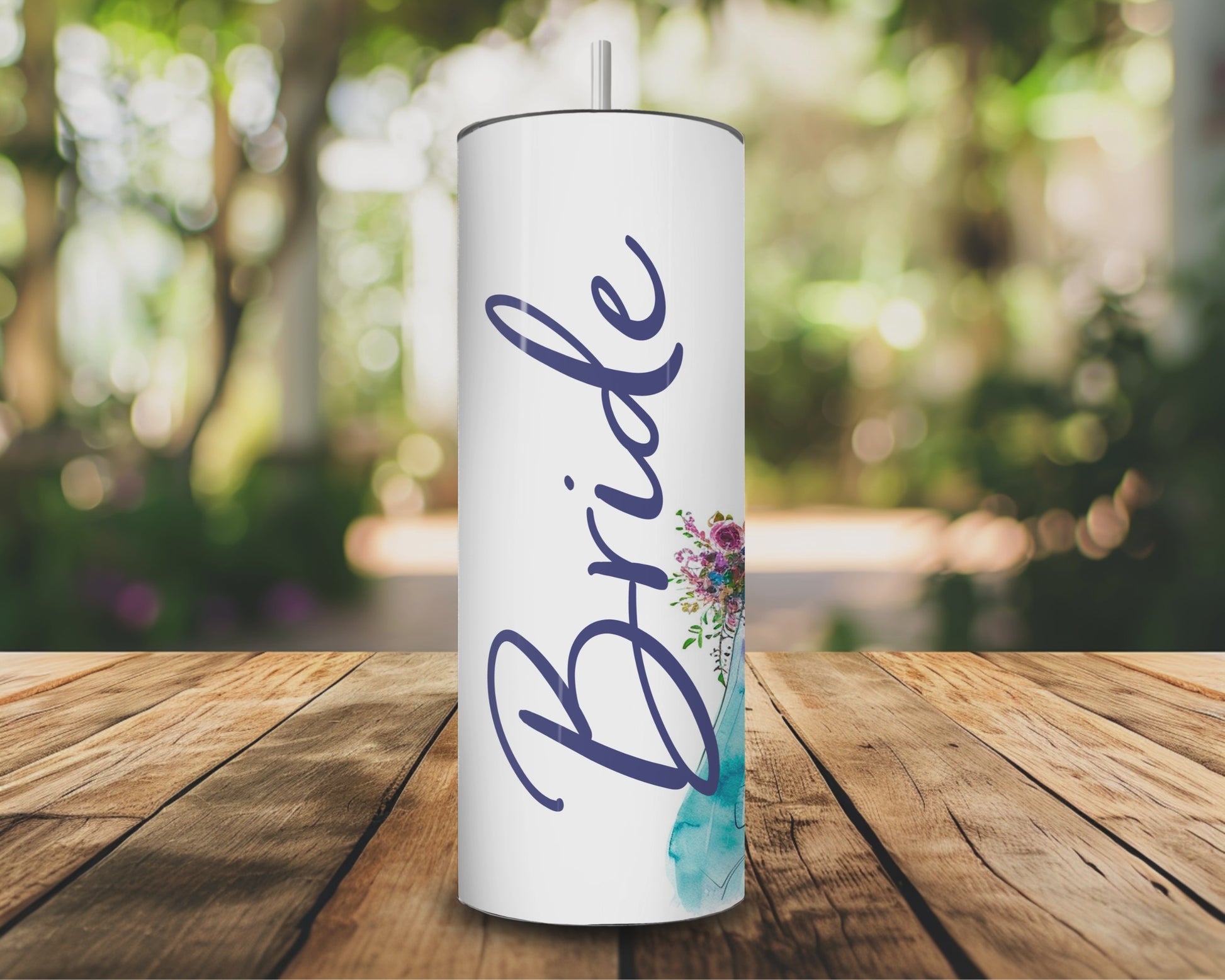 Elegant Bride Tumbler for Wedding Day – Watercolor Design for Future Mrs.-bride video