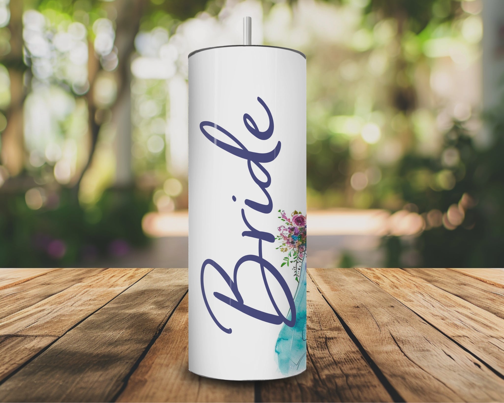 Elegant Bride Tumbler for Wedding Day – Watercolor Design for Future Mrs.-bride video
