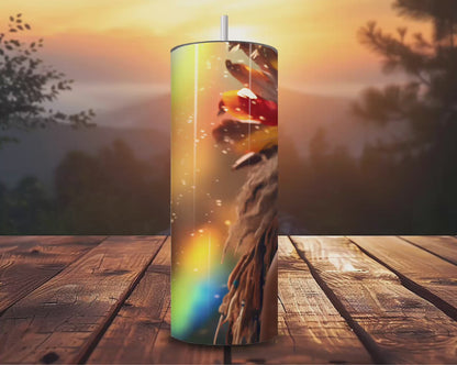 Regal Black woman design on slim stainless steel tumbler-video