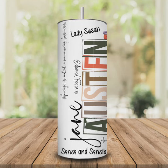 Jane Austen quotes tumbler for book lovers 20 oz-video 