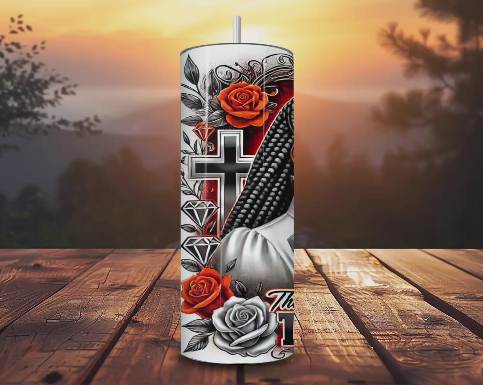 * Black Queen Prayer Tumbler – Christian Inspirational Gift