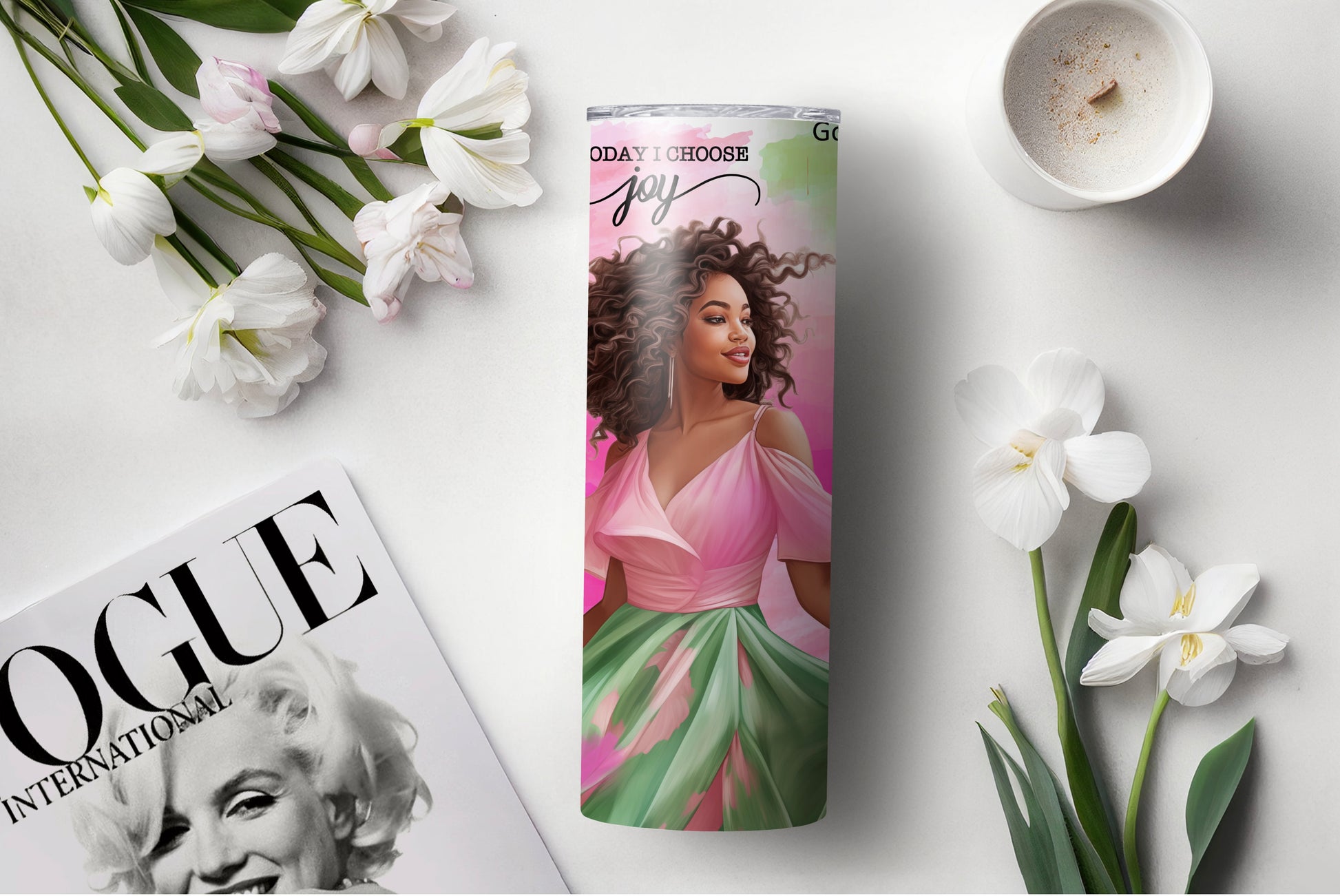 Black Self-Love Affirmation 20 oz Skinny Tumbler – Inspirational Gift - Sippincity