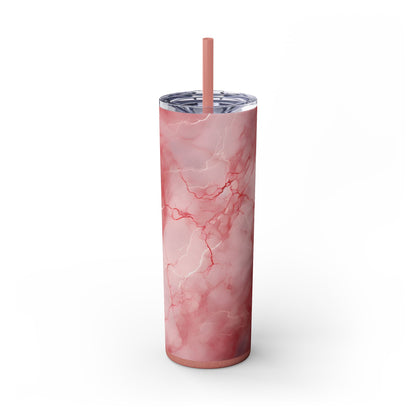 Colorful Pink Marble Travel Tumbler – Perfect for On-the-Go - Sippincity