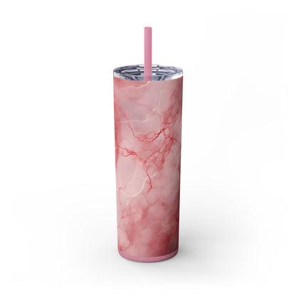 Colorful Pink Marble Travel Tumbler – Perfect for On-the-Go - Sippincity