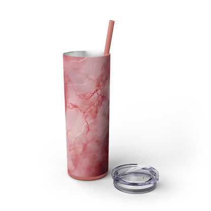 Colorful Pink Marble Travel Tumbler – Perfect for On-the-Go - Sippincity