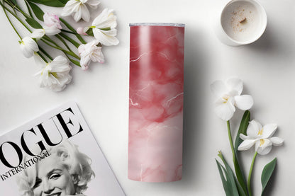 Colorful Pink Marble Travel Tumbler – Perfect for On-the-Go - Sippincity