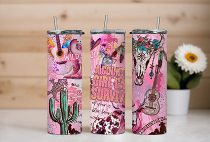 Cowgirl Western Boots Design Tumbler 20 oz - Sippincity