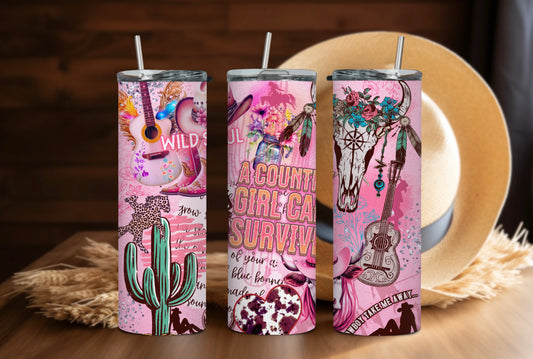 Cowgirl Western Boots Design Tumbler 20 oz - Sippincity