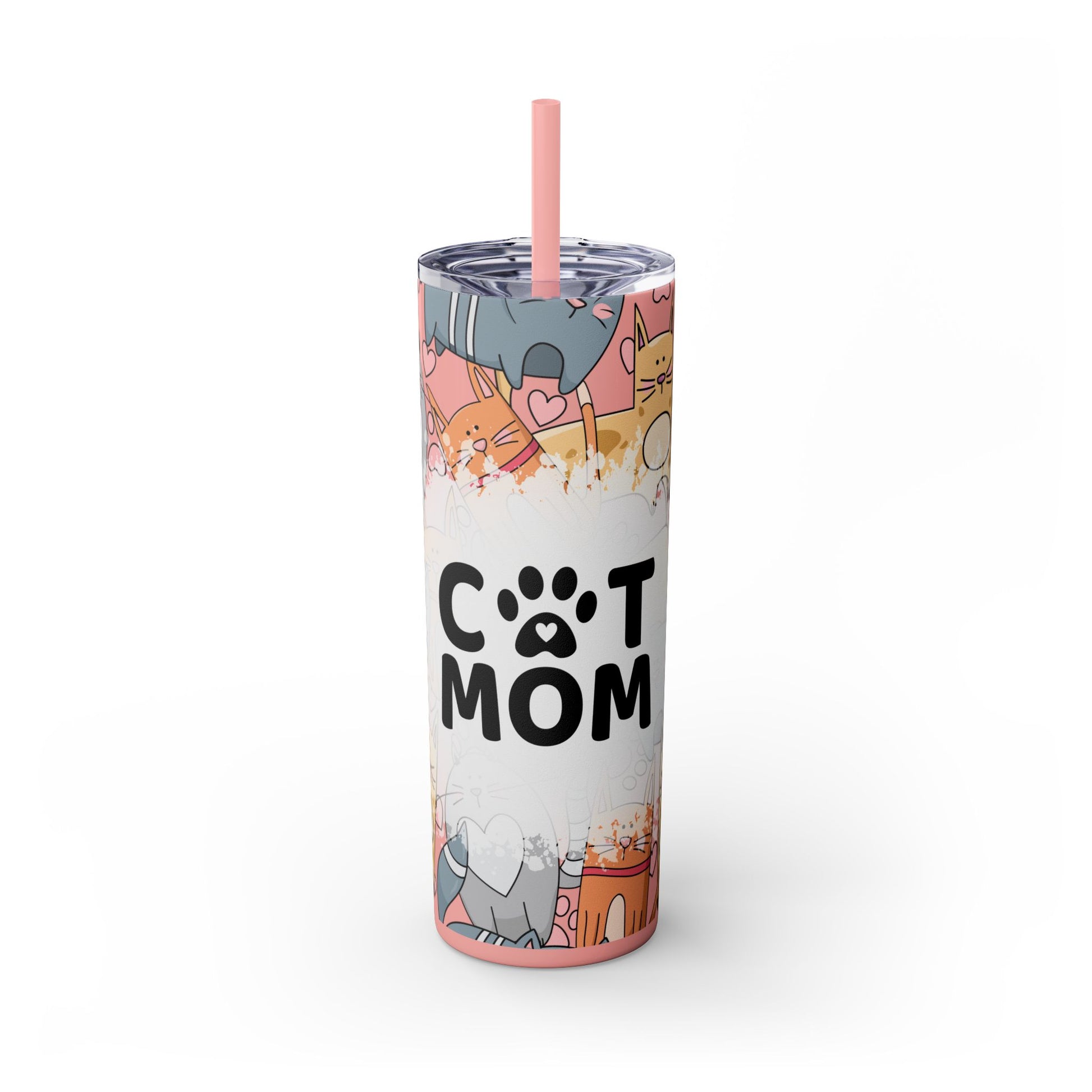Purrfect Cat Mom 20 oz Tumbler – Adorable Cat Design for Everyday Use - Sippincity