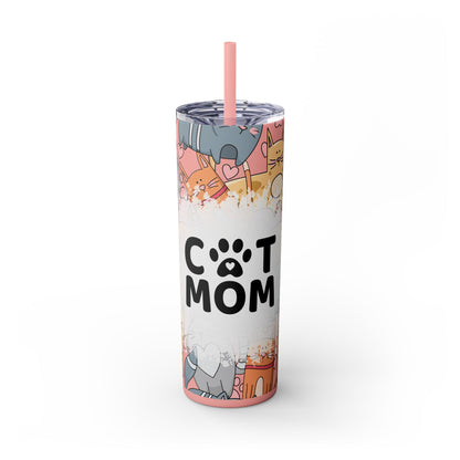 Purrfect Cat Mom 20 oz Tumbler – Adorable Cat Design for Everyday Use - Sippincity