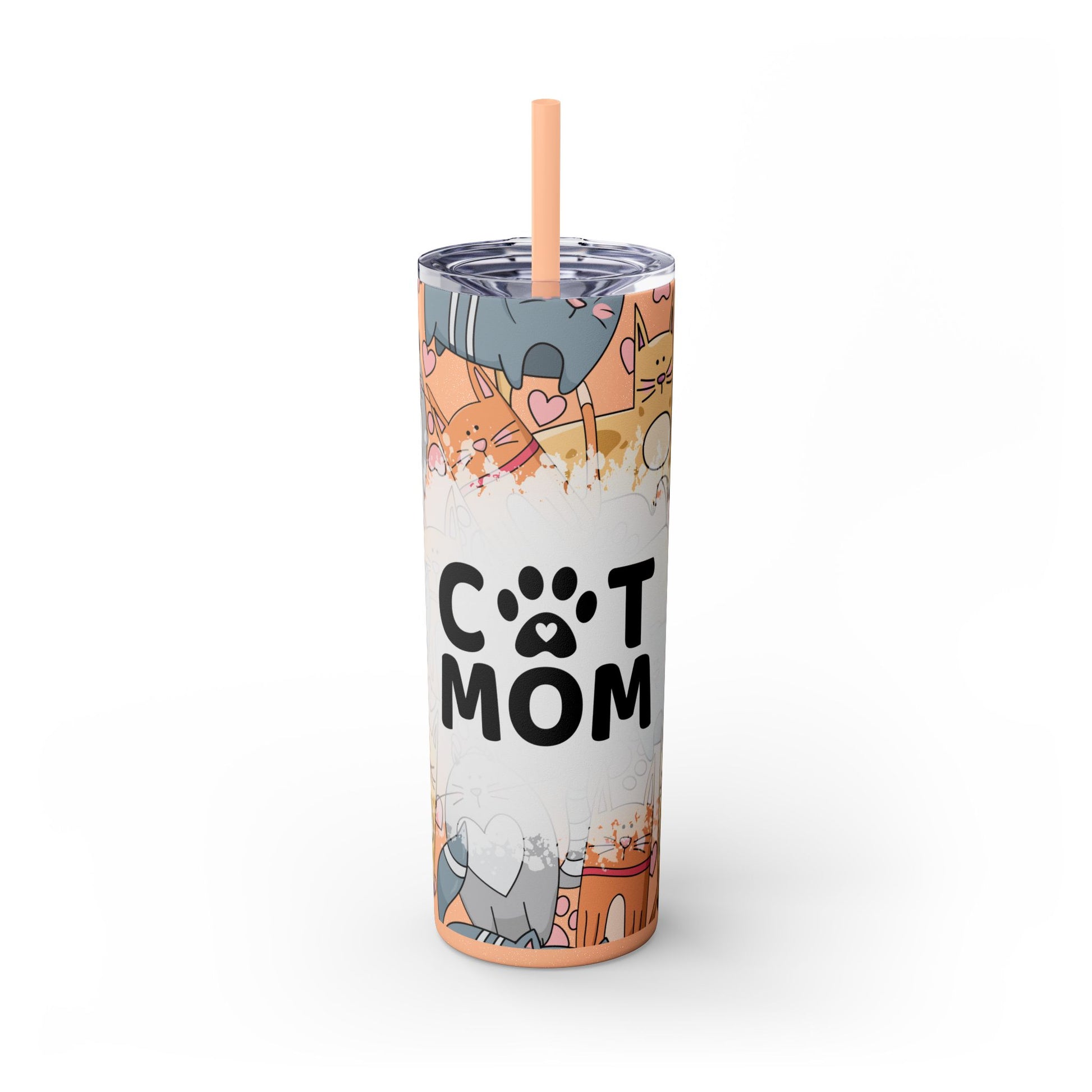 Purrfect Cat Mom 20 oz Tumbler – Adorable Cat Design for Everyday Use - Sippincity