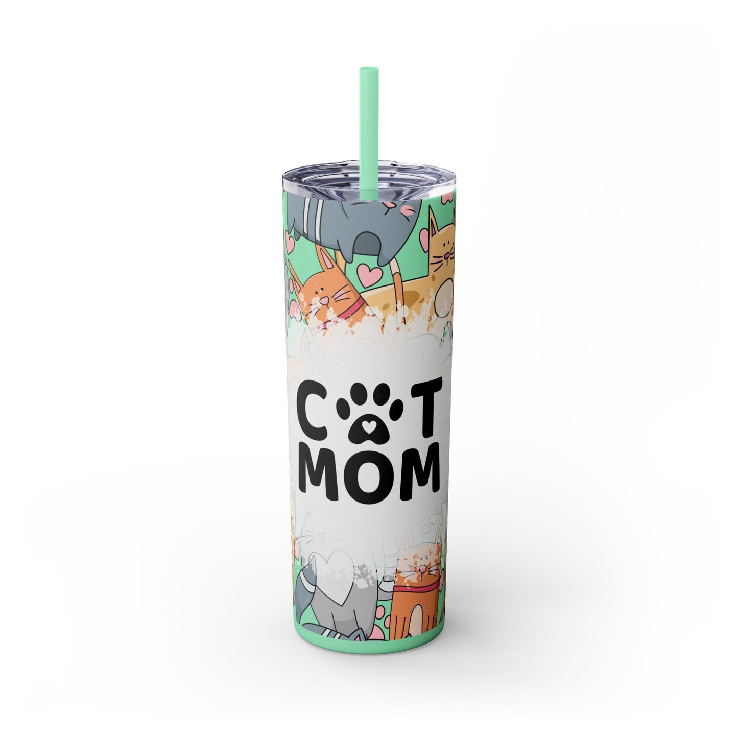 Purrfect Cat Mom 20 oz Tumbler – Adorable Cat Design for Everyday Use - Sippincity