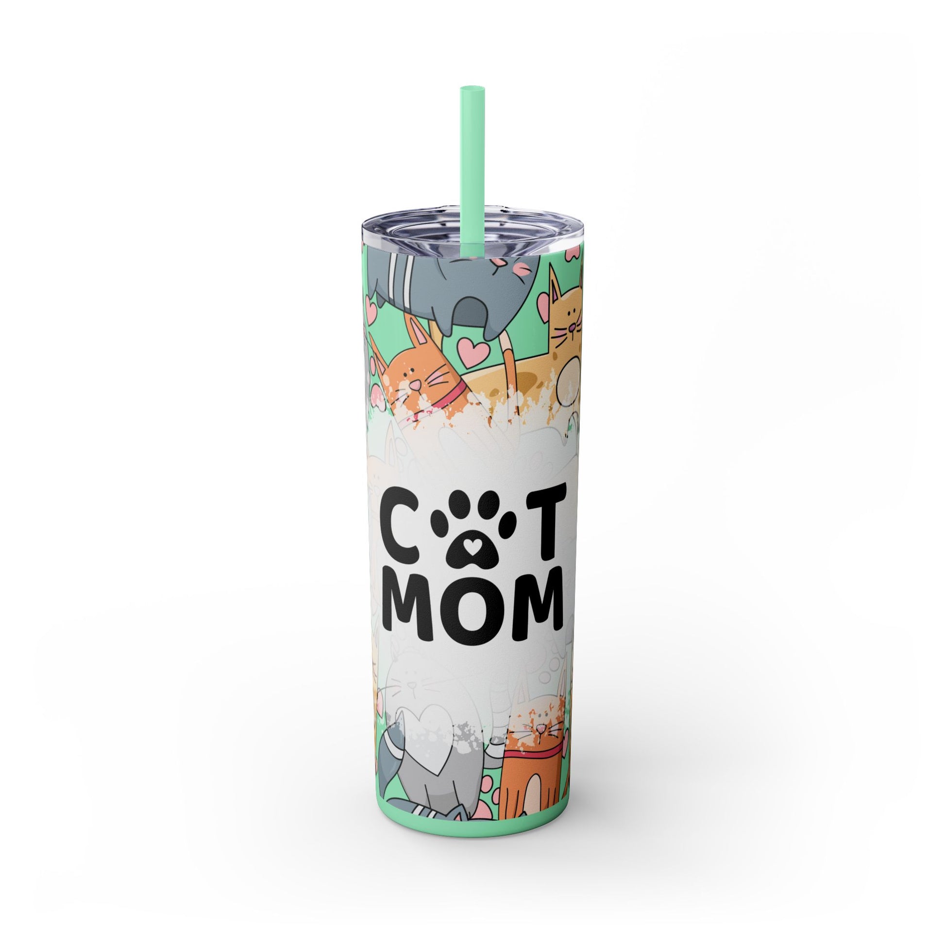 Purrfect Cat Mom 20 oz Tumbler – Adorable Cat Design for Everyday Use - Sippincity
