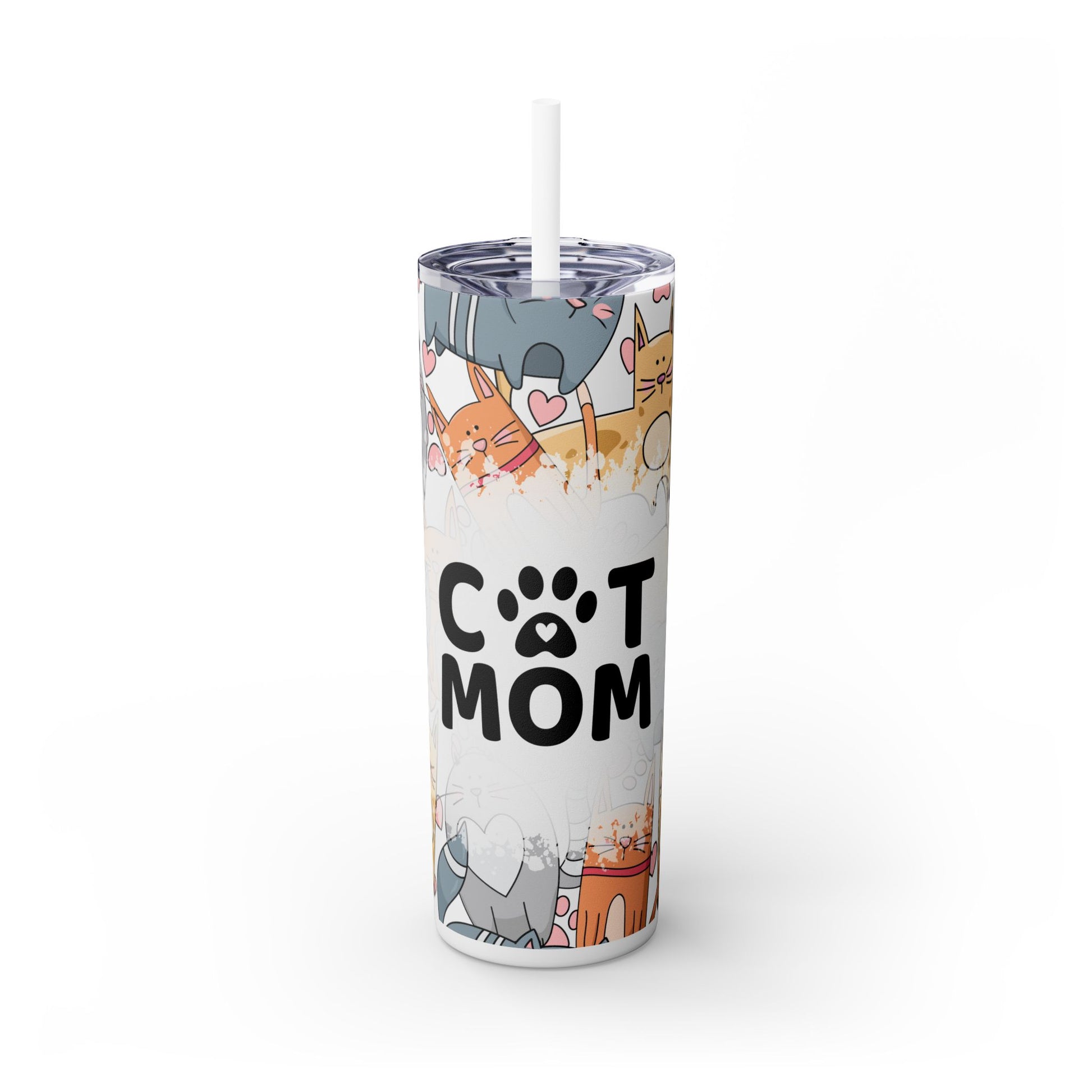 Purrfect Cat Mom 20 oz Tumbler – Adorable Cat Design for Everyday Use - Sippincity