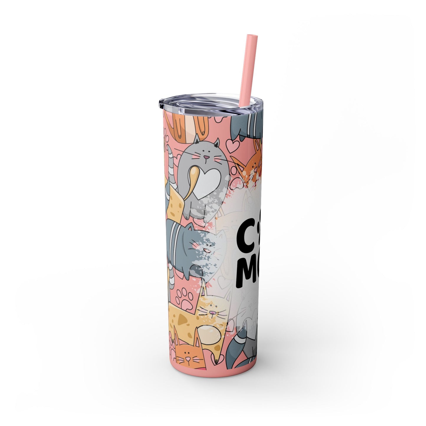 Purrfect Cat Mom 20 oz Tumbler – Adorable Cat Design for Everyday Use - Sippincity