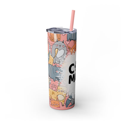Purrfect Cat Mom 20 oz Tumbler – Adorable Cat Design for Everyday Use - Sippincity