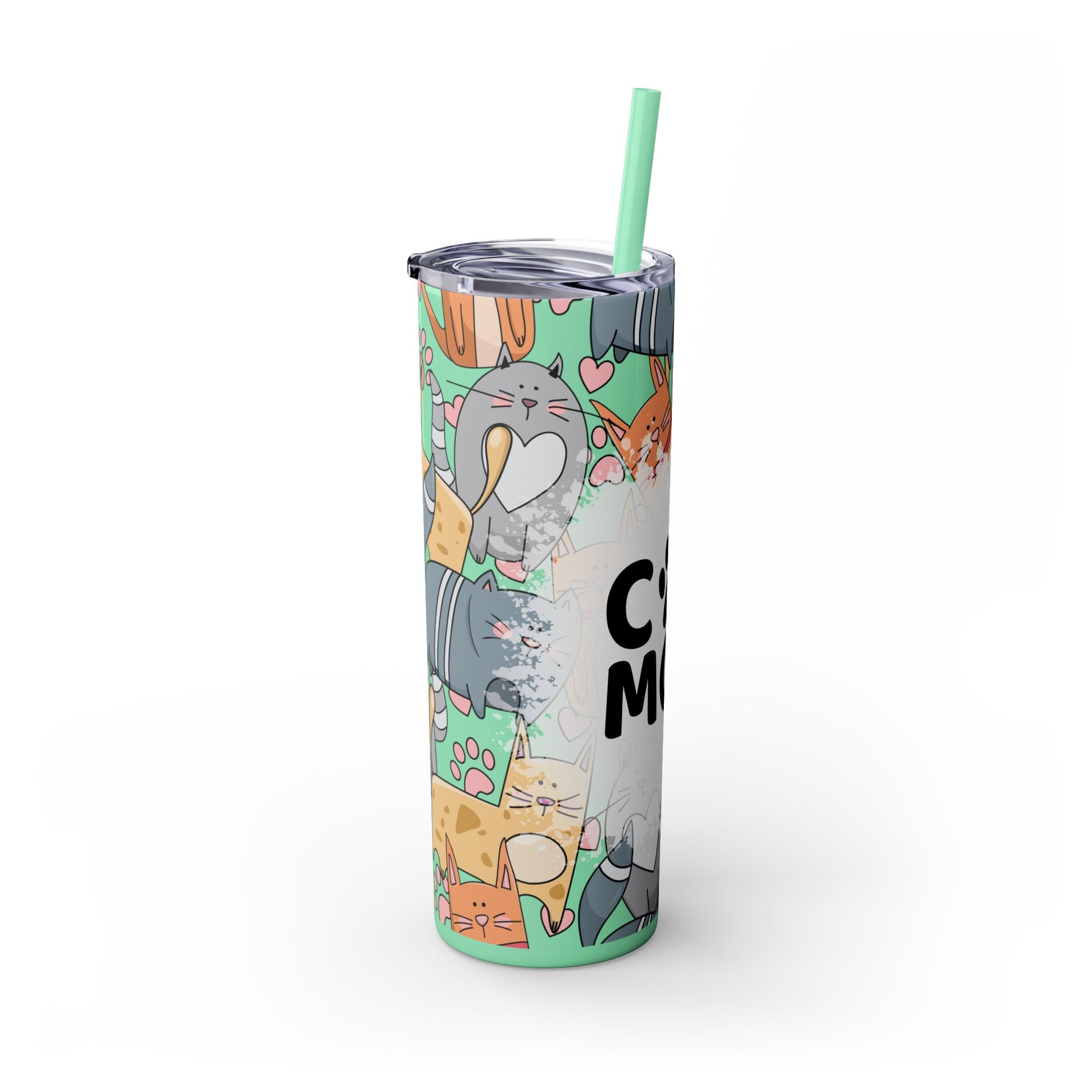 Purrfect Cat Mom 20 oz Tumbler – Adorable Cat Design for Everyday Use - Sippincity