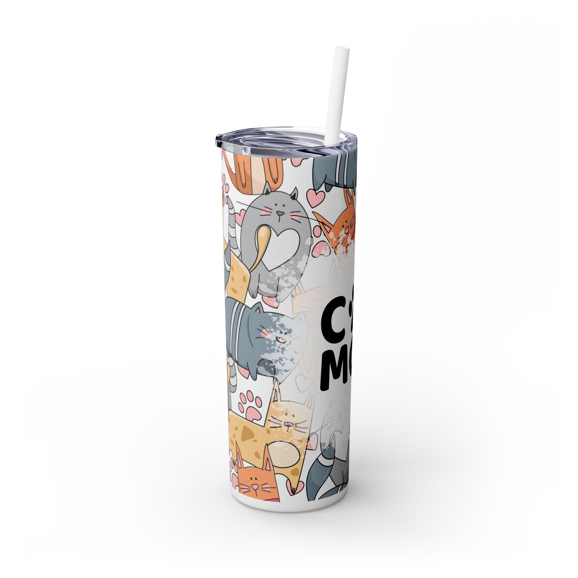 Purrfect Cat Mom 20 oz Tumbler – Adorable Cat Design for Everyday Use - Sippincity