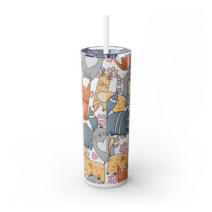 Purrfect Cat Mom 20 oz Tumbler – Adorable Cat Design for Everyday Use - Sippincity