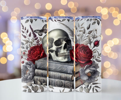 Bookish Gothic Romance Tumbler -Morally Grey Character Gift - Sippincity