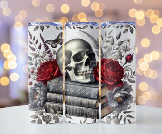 Bookish Gothic Romance Tumbler -Morally Grey Character Gift - Sippincity