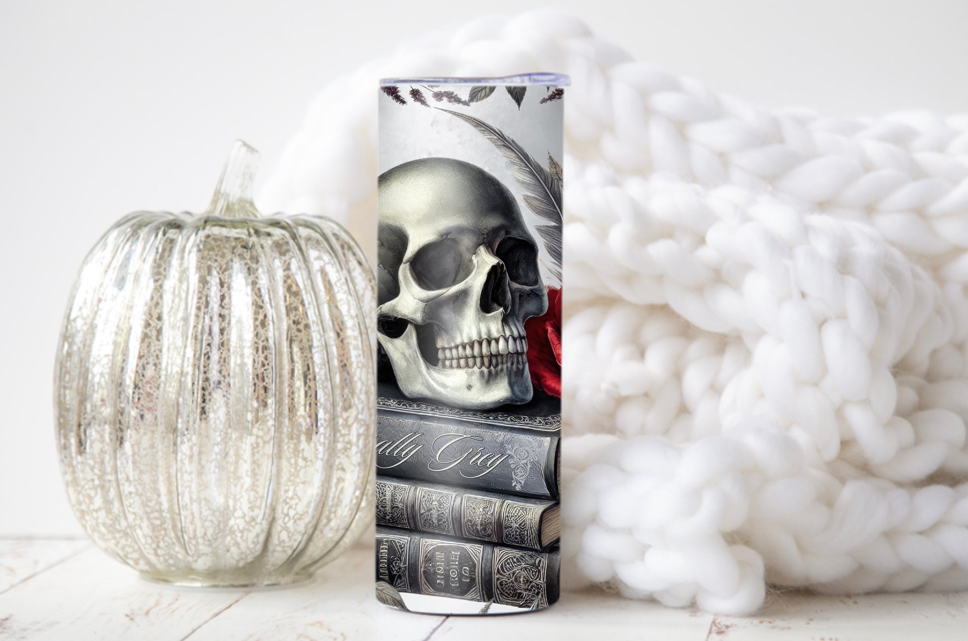 Bookish Gothic Romance Tumbler -Morally Grey Character Gift - Sippincity