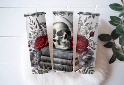 Bookish Gothic Romance Tumbler -Morally Grey Character Gift - Sippincity