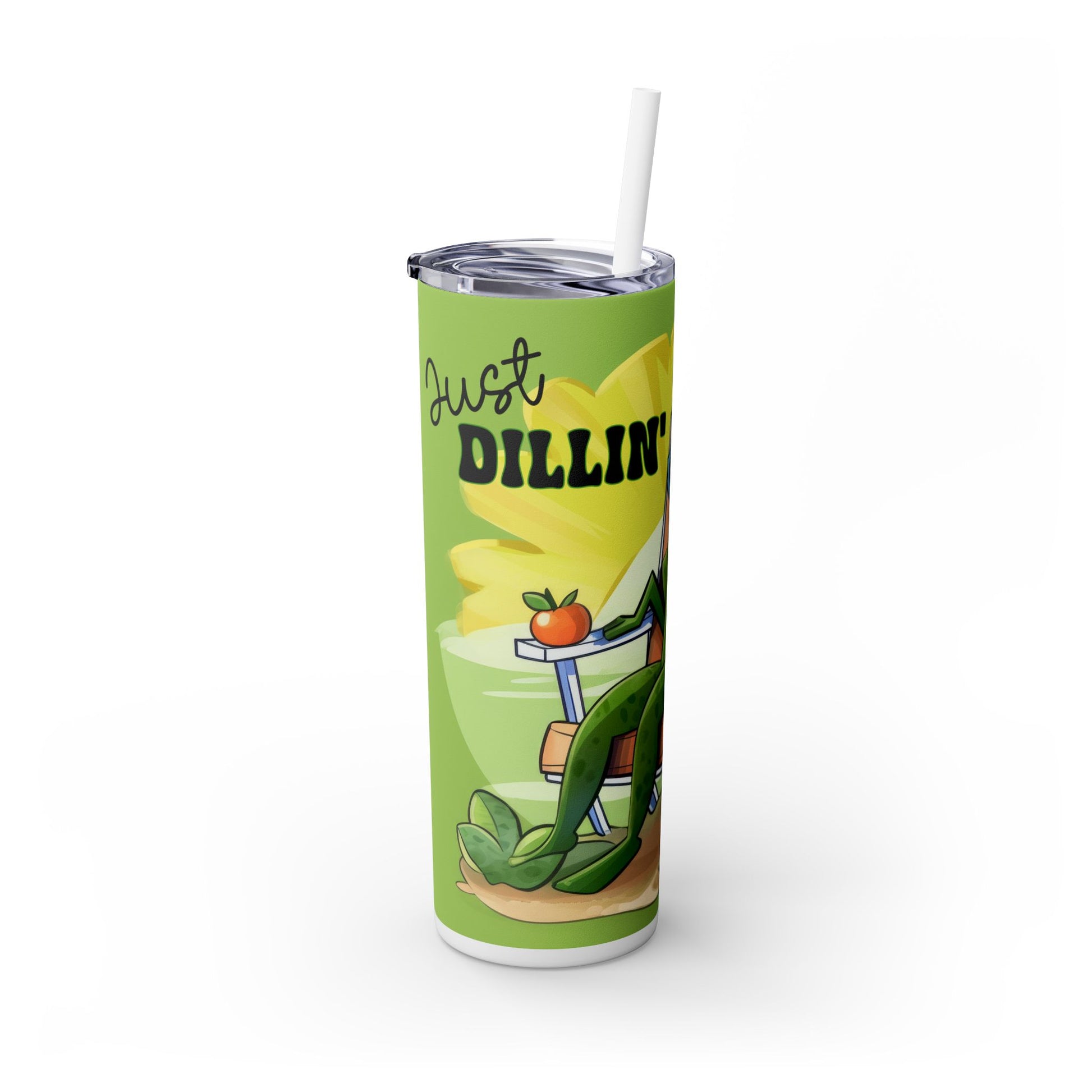 Dill Pickle Pun Tumbler - 20 oz Just Dillin’ Funny Gift - Sippincity