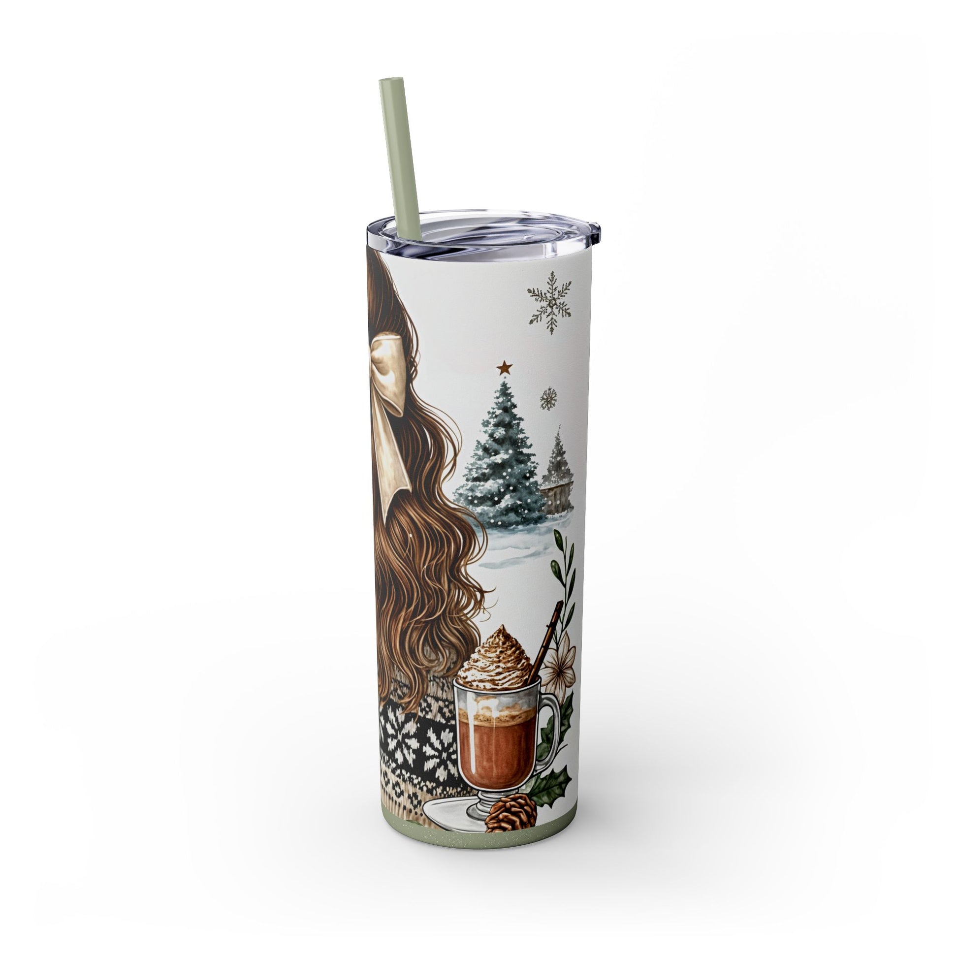 Festive Christmas Book Lover Tumbler-Cozy Reading & Coffee Mug - Sippincity