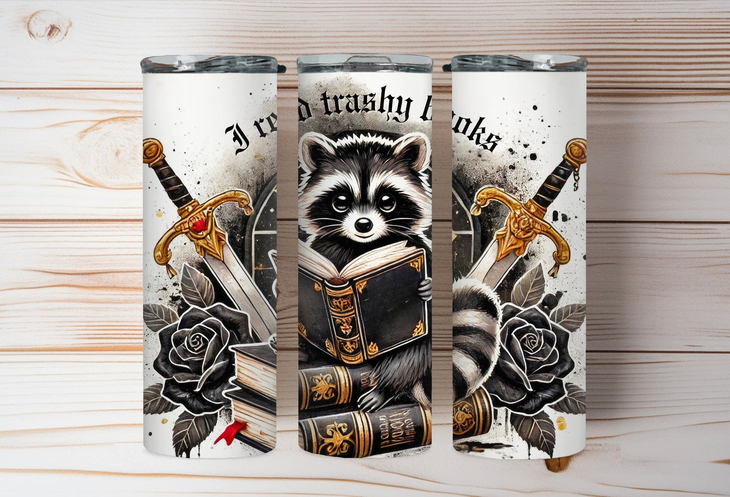 Funny Raccoon Book Lover 20 oz Tumbler – Smut Reader Gift - Sippincity