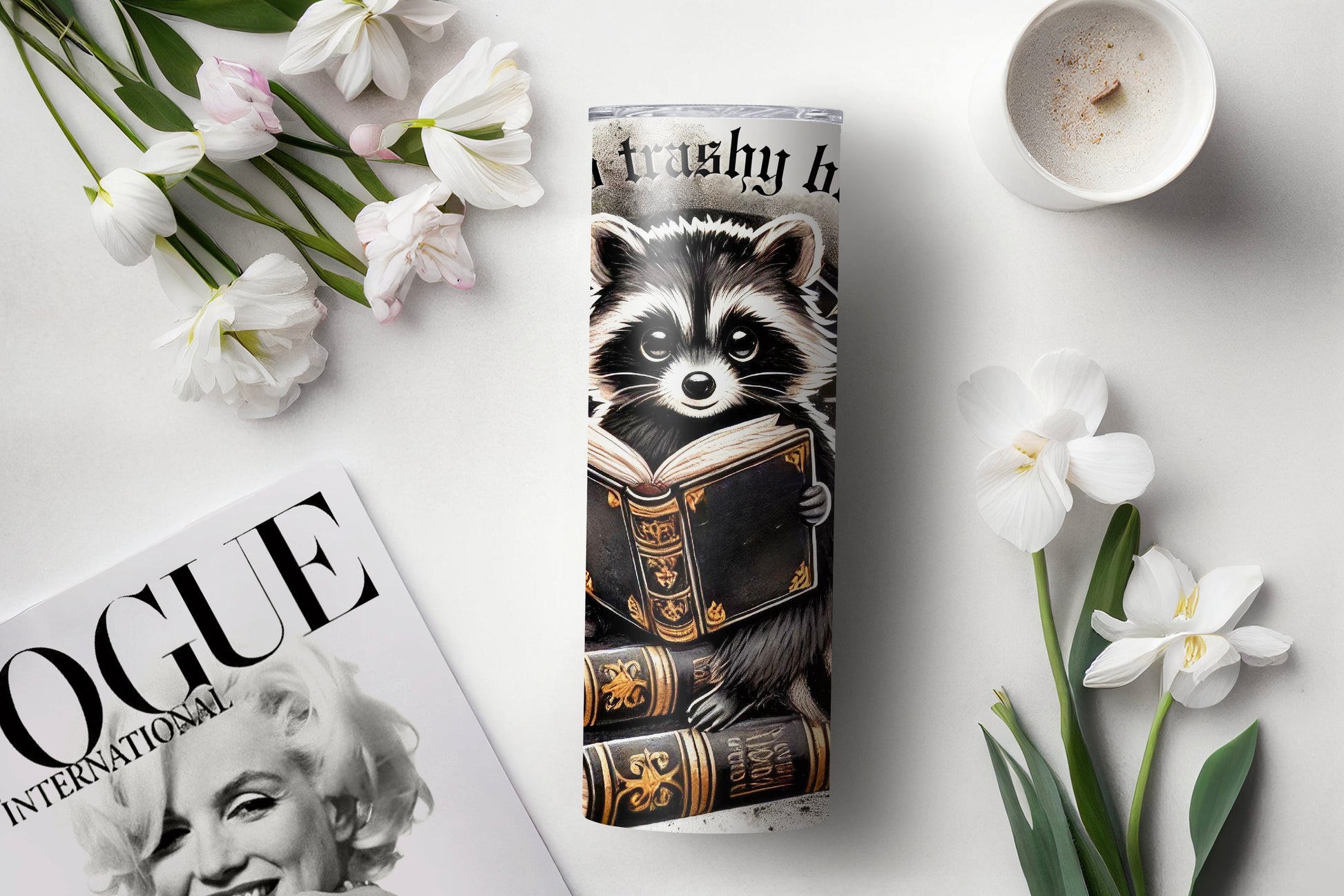 Funny Raccoon Book Lover 20 oz Tumbler – Smut Reader Gift - Sippincity