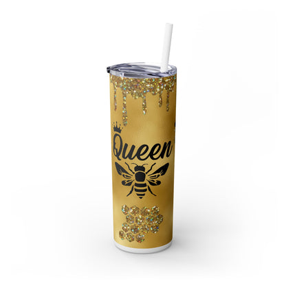 Gold Drip Bee Tumbler with Inspirational Quote - Kind Words Like Honey - Sippincity